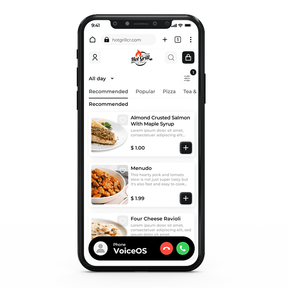Streamlined order taking process